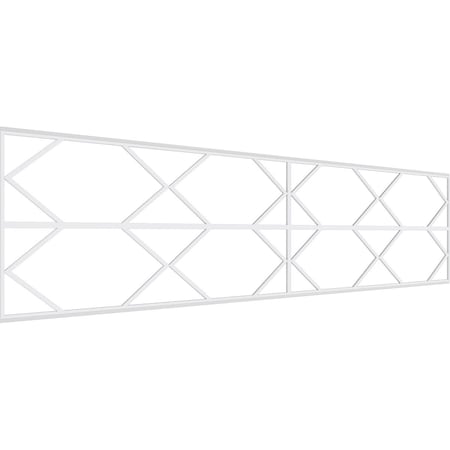 Ekena Millwork Set of Four Panels for 94 1/2"W x 24 1/4"H Fraser Fretwork Wainscot Wall Paneling WPKP12X01X47FSR